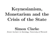 Keynesianism, Monetarism, and the Crisis of the State
