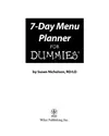 7-day menu planner for dummies