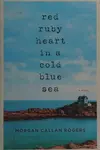 Red ruby heart in a cold blue sea
