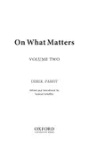 On What Matters, Volume One