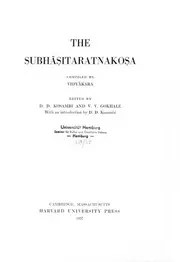 The Subhāṣitaratnakoṣa