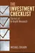 The investment checklist